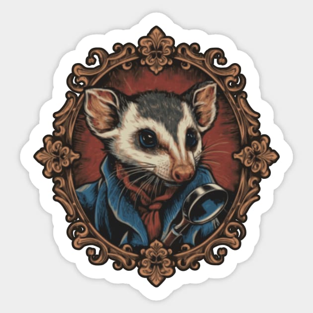 Detective Opossum Sticker by InfinityTone